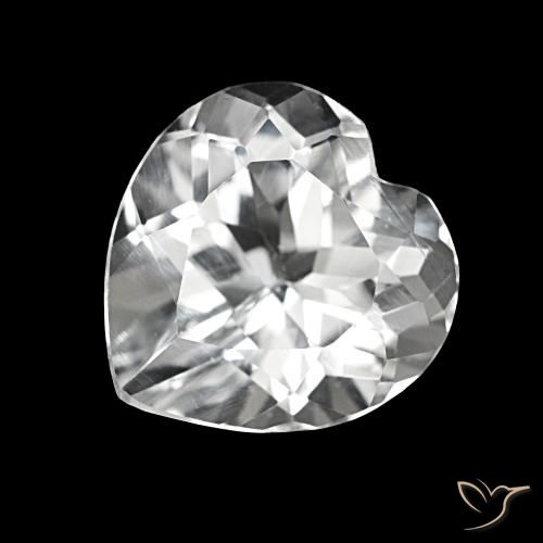 Topaze Blanc naturelle Forme de coeur, 4.11 ct, VVS-VS