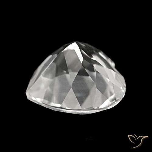 Topaze Blanc naturelle Forme de coeur, 3.95 ct, VVS-VS