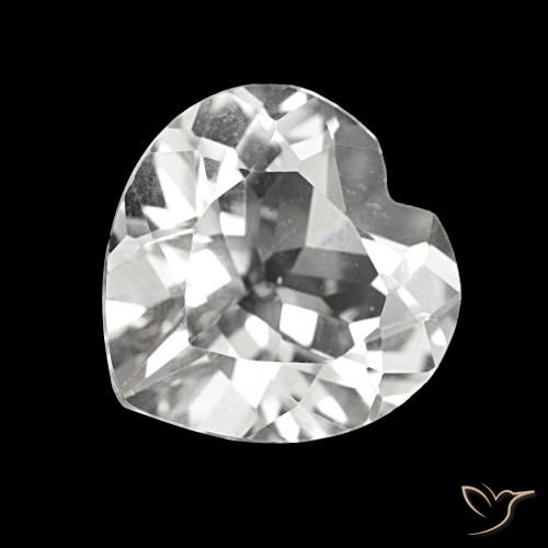 3.69ct Blanc Topaze, Cœur, VVS-VS