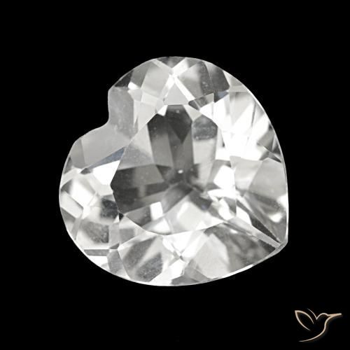 Topaze Blanc naturelle Forme de coeur, 3.69 ct, VVS-VS