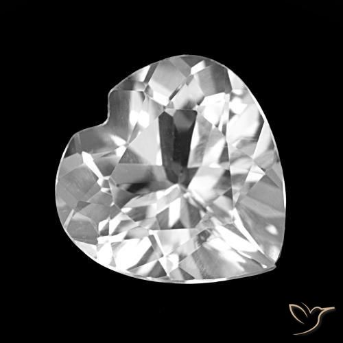 Topaze Blanc clair naturelle Forme de coeur, 3.72 ct, VVS-VS