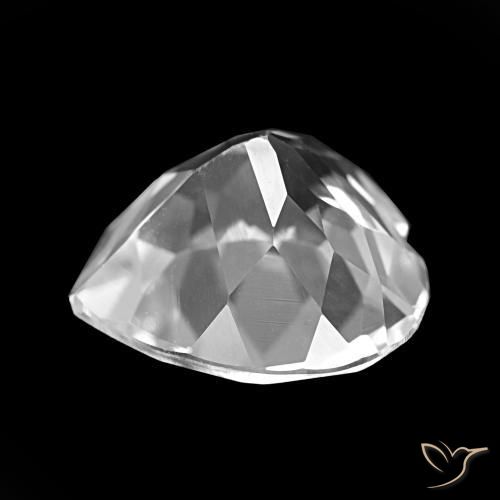 Topaze Blanc clair naturelle Forme de coeur, 4.19 ct, VVS-VS