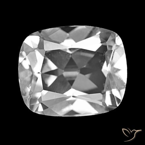 6.24ct Blanc clair Topaze, Coussin, VVS-VS