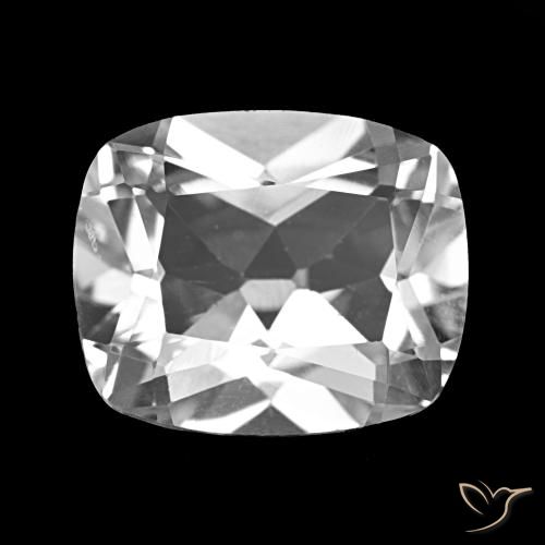 6.29ct Blanc clair Topaze, Coussin, VVS-VS