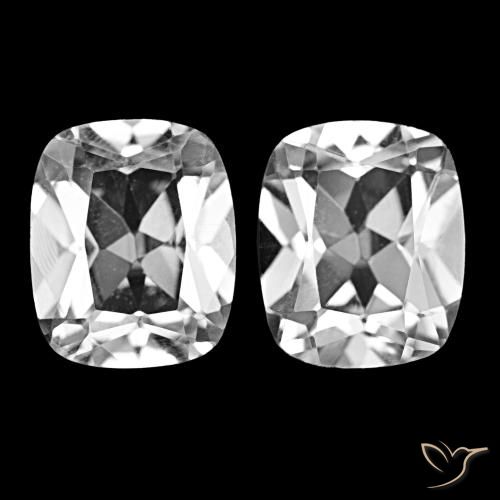 12.10ctw Blanc Topaze, Coussin, VVS-VS