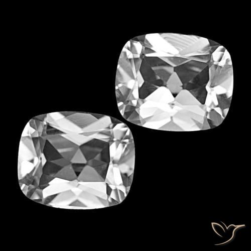 Achetez naturel 11,92ct blanc clair topaze gems, coupe coussin, en provenance brésil chez gemselect. en stock, livraison internationale!