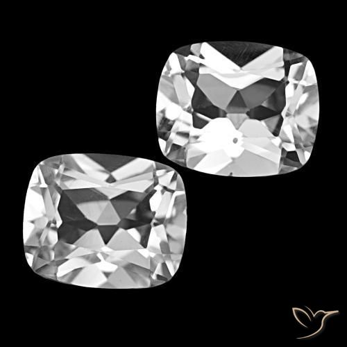 Achetez naturel 12.20ct Blanc clair Topaze gems, Coupe coussin, En provenance Brésil chez GemSelect. En stock, livraison internationale!