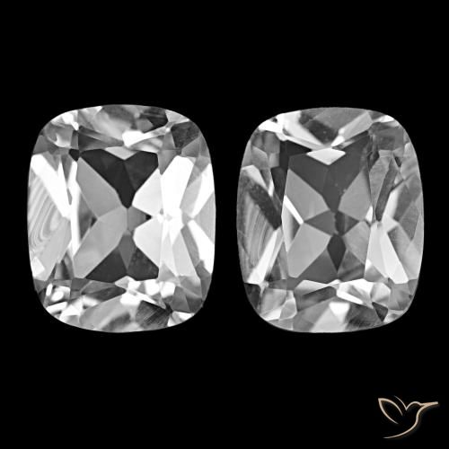 Achetez naturel 11.96ct Blanc clair Topaze gems, Coupe coussin, En provenance Brésil chez GemSelect. En stock, livraison internationale!
