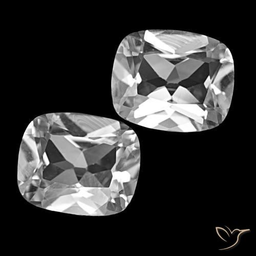 Achetez naturel 11.96ct Blanc clair Topaze gems, Coupe coussin, En provenance Brésil chez GemSelect. En stock, livraison internationale!