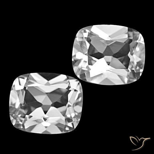 Shop natural 12.01ct Blanc clair Topaze gems, Coupe coussin, from Brésil at GemSelect. In stock, global shipping!