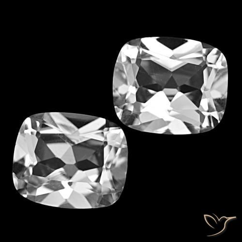 Achetez naturel 12.08ct Blanc clair Topaze gems, Coupe coussin, En provenance Brésil chez GemSelect. En stock, livraison internationale!