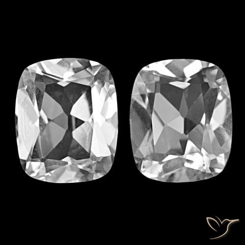 Shop natural 11.54ct Blanc clair Topaze gems, Coupe coussin, from Brésil at GemSelect. In stock, global shipping!