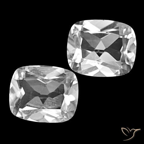 Shop natural 11.54ct Blanc clair Topaze gems, Coupe coussin, from Brésil at GemSelect. In stock, global shipping!