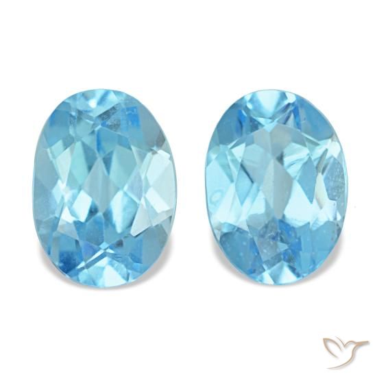 Achetez naturel 2,29ct bleue topaze gems, coupe ovale, en provenance brésil chez gemselect. en stock, livraison internationale!