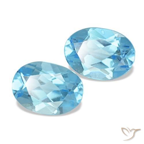 Achetez naturel 2,29ct bleue topaze gems, coupe ovale, en provenance brésil chez gemselect. en stock, livraison internationale!