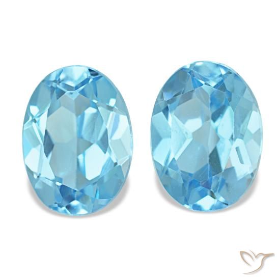 Achetez naturel 3,16ct bleue topaze gems, coupe ovale, en provenance brésil chez gemselect. en stock, livraison internationale!