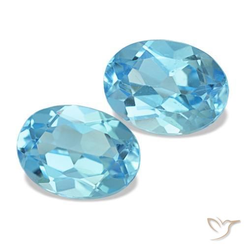 Achetez naturel 3,16ct bleue topaze gems, coupe ovale, en provenance brésil chez gemselect. en stock, livraison internationale!
