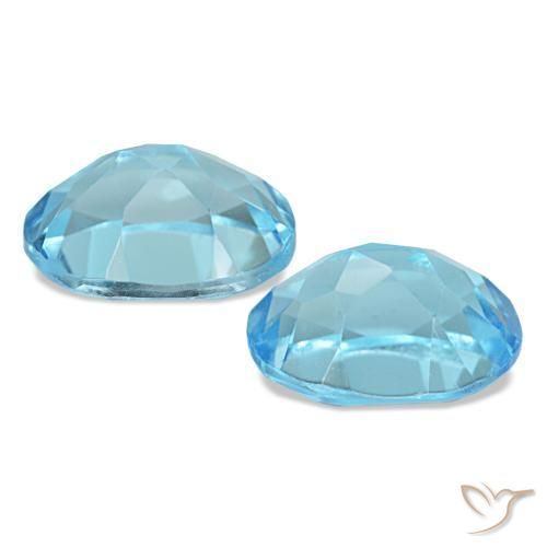 Achetez naturel 3,36ct bleue topaze gems, coupe ovale, en provenance brésil chez gemselect. en stock, livraison internationale!