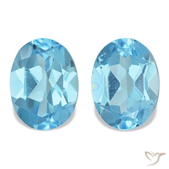 Achetez naturel 3,25ct bleue topaze gems, coupe ovale, en provenance brésil chez gemselect. en stock, livraison internationale!
