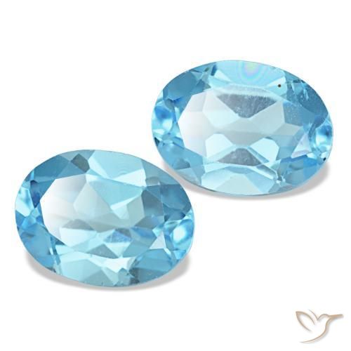 Achetez naturel 3,25ct bleue topaze gems, coupe ovale, en provenance brésil chez gemselect. en stock, livraison internationale!