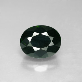 Tourmaline vert naturelle coupe ovale, 3,44 ct, VVS-VS