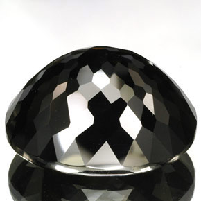 Tourmaline noir naturelle coupe ovale, 79,41 ct, opaque