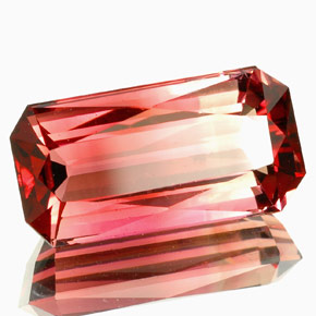 Tourmaline rose naturelle taille émeraude, 5,86 ct, VVS