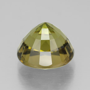 Tourmaline jaune naturelle coupe ovale, 3,86 ct, VVS-VS