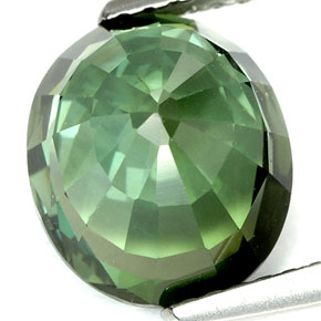 Tourmaline vert naturelle coupe ovale, 3,55 ct, VVS-VS