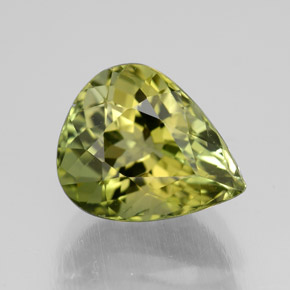 Tourmaline vert naturelle en forme de poire, 3,22 ct, VVS-VS
