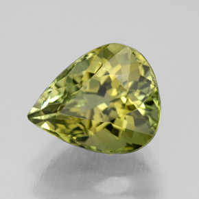 Tourmaline vert naturelle en forme de poire, 3,22 ct, VVS-VS