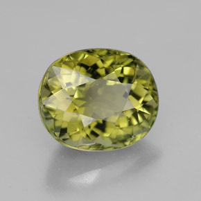 Tourmaline vert naturelle coupe ovale, 3,90 ct, VVS-VS
