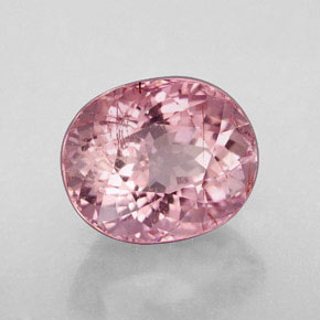 Tourmaline rose naturelle coupe ovale, 4,57 ct, VS-SI