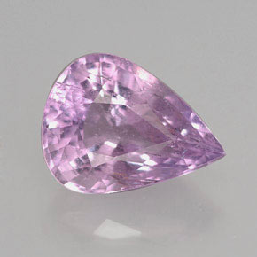 Tourmaline violet naturelle en forme de poire, 3,34 ct, I1