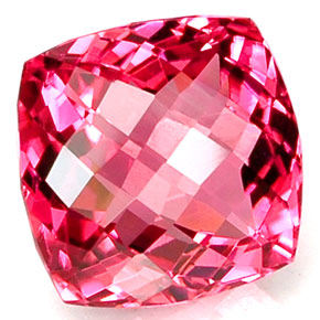 Tourmaline rouge naturelle coupe coussin, 7,86 ct, VVS-VS
