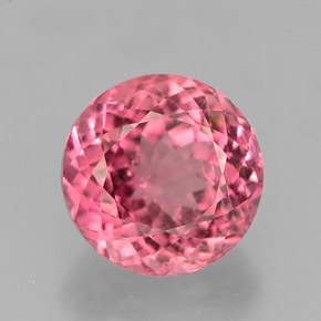 Tourmaline rose naturelle coupe roude, 2,16 ct, VS-SI