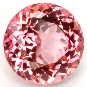 Tourmaline rose naturelle coupe roude, 1,70 ct, VVS