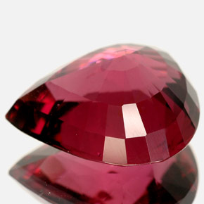Tourmaline rouge naturelle en forme de poire, 7,68 ct, VVS-VS