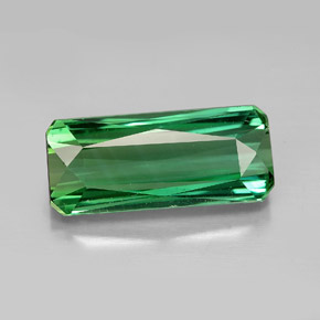 Tourmaline vert naturelle taille émeraude, 6,25 ct, VVS
