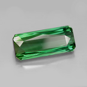 Tourmaline vert naturelle taille émeraude, 6,25 ct, VVS