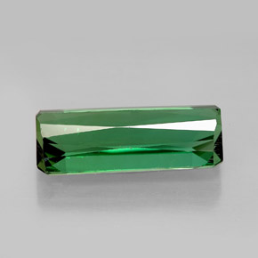 Tourmaline vert naturelle taille émeraude, 6,25 ct, VVS