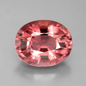 Tourmaline rose naturelle coupe ovale, 4,52 ct, VVS