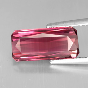 Tourmaline rose naturelle taille émeraude, 3,75 ct, VVS-VS