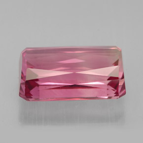 Tourmaline rose naturelle taille émeraude, 5,07 ct, VVS