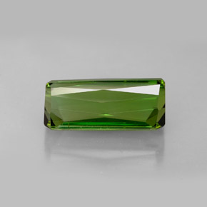 Tourmaline vert naturelle taille émeraude, 6,86 ct, VVS