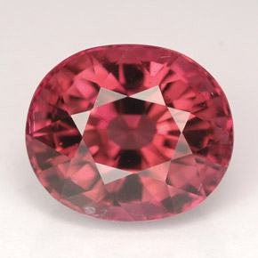 Tourmaline rose naturelle coupe ovale, 6,12 ct, VVS-VS