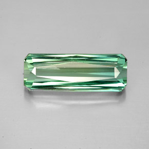 Tourmaline vert naturelle taille émeraude, 2,86 ct, VS