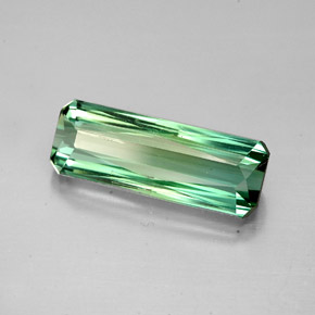 Tourmaline vert naturelle taille émeraude, 2,86 ct, VS