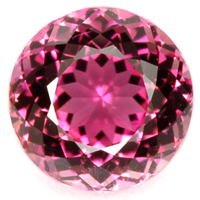 Tourmaline rose naturelle coupe roude, 2,24 ct, VVS
