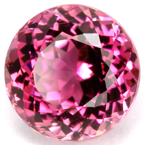 Tourmaline rose naturelle coupe roude, 2,24 ct, VVS